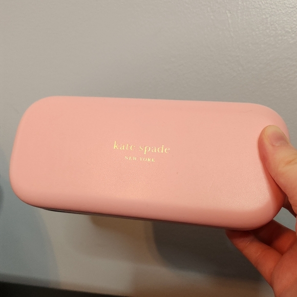 Kate Spade New York Glasses Hard Case Faux Leather Clamshell - Picture 2 of 8